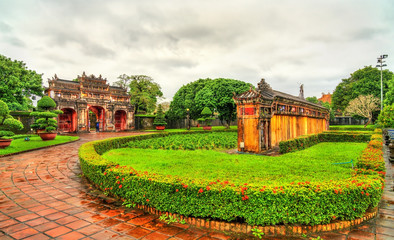 Ancient wall at the Forbidden City in Hue, Vietnam