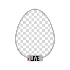 easter egg frame social network live stream