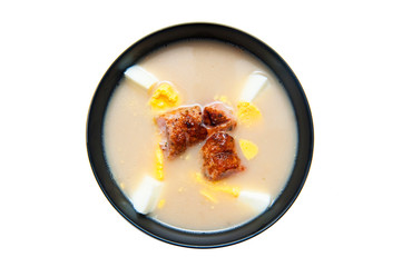 Sour soup isolated on white background