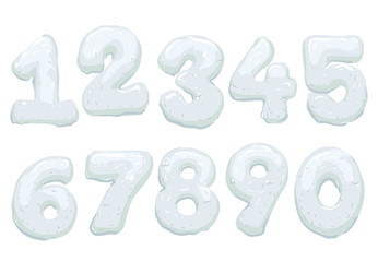 Snow Form Numbers Illustration