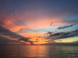 Später Sonnenuntergang Malaysia 
