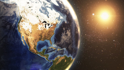 Earth  From Space At North America