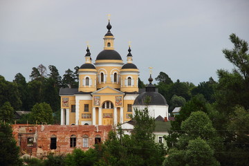view of the old monastery in Russia