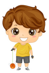 Kid Boy Yoyo Illustration