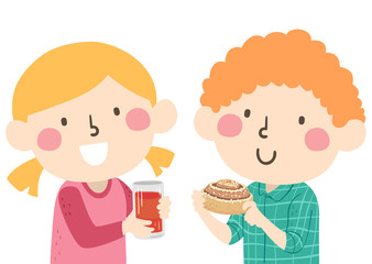 Kids Sweden Fika Soft Cinnamon Bun Illustration