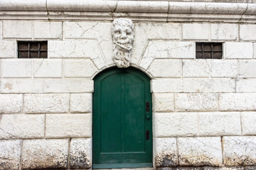 Italy, Venice, details of buildings in typical Venetian style.