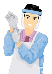 Man Job Embalmer Illustration
