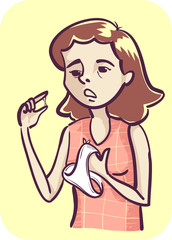 Girl Vaginal Discharge Illustration