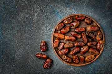 Delicious dried dates, a favorite dish of many gourmets.
