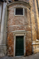 Fototapeta na wymiar Italy, Venice, details of buildings in typical Venetian style.