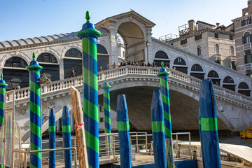 Italy, Venice, view of the Rialto bridge