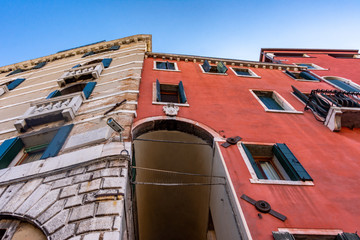 Italy, Venice, view of palace in typical Venetian style.