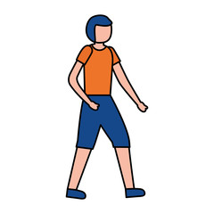 young man training sport