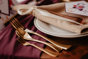 plate with fork and knife