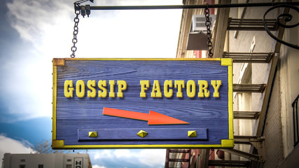 Street Sign GOSSIP FACTORY