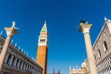 Fototapeta na wymiar Italy, Venice, details and view of the San Marco column