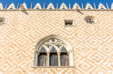 Italy, Venice, details and view of the Ducal Palace