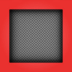 red photo frame transparent background