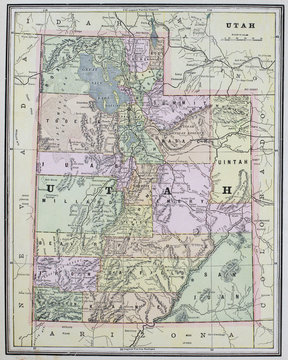 Old map. Engraving image