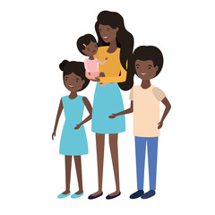 woman with children avatar character
