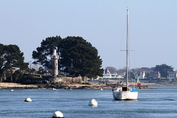 Fototapeta na wymiar port de Sainte-Marine, Combrit, bénodet,bretagne