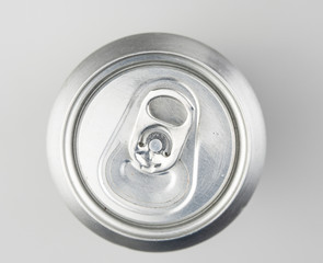 Aluminum cans on white background