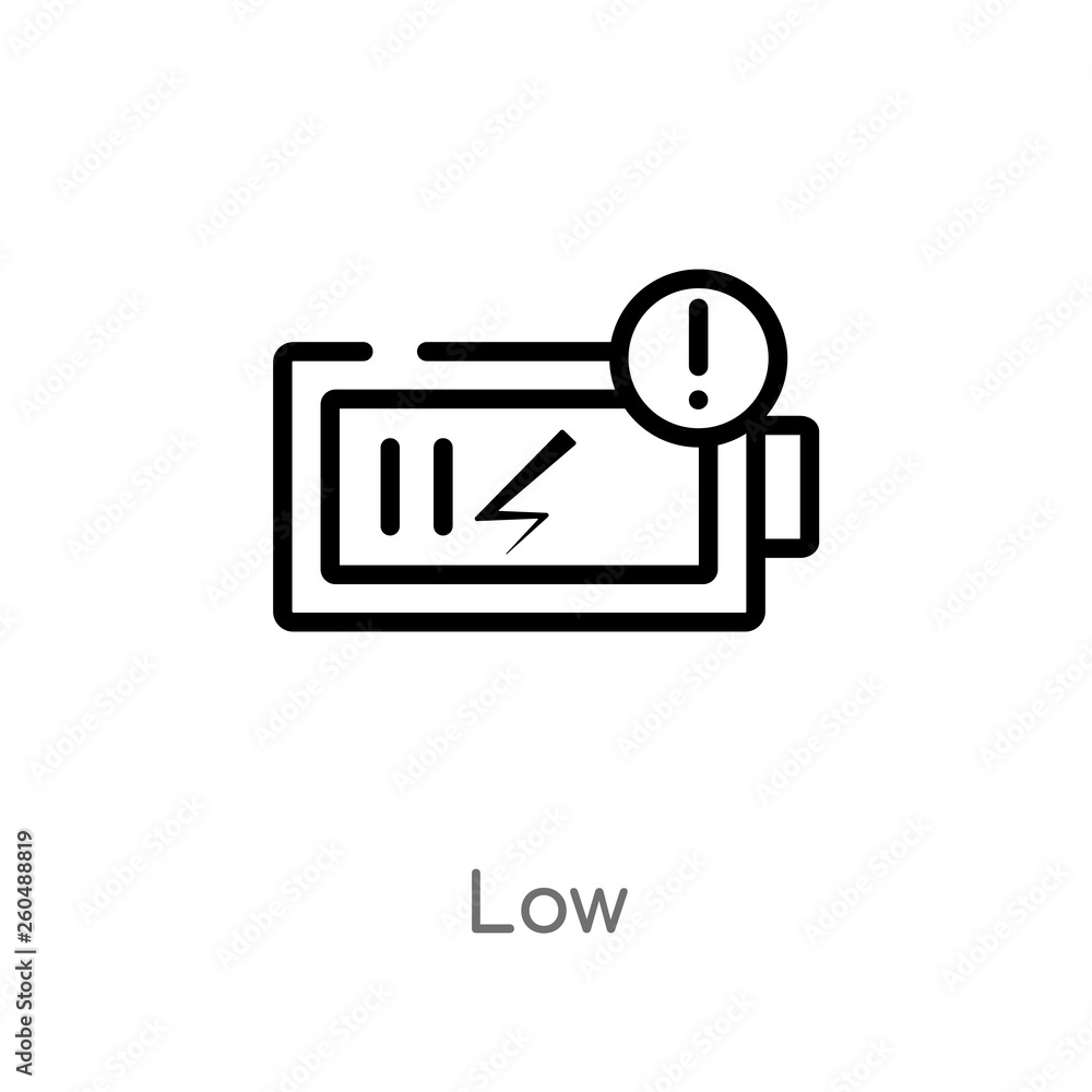 Poster outline low vector icon. isolated black simple line element illustration from user interface concept