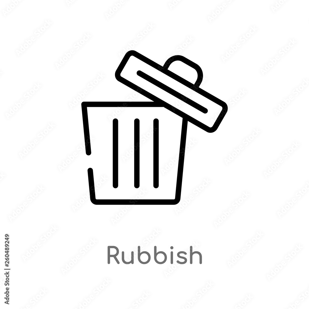 Poster outline rubbish vector icon. isolated black simple line element illustration from user interface con