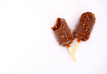 ice cream with chocolate isolated background