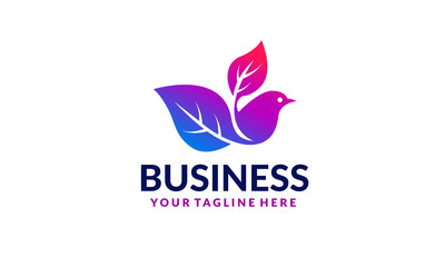 Abstract Bird vector logo