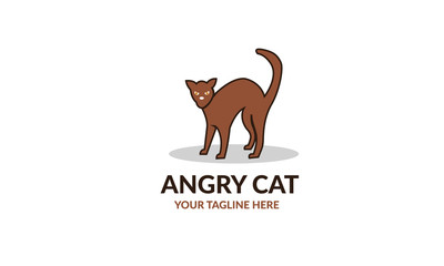 Angry cat logo