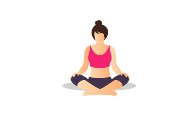 Yoga lady illustration