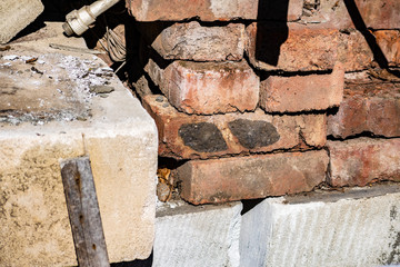 Building materials, aerated concrete blocks, foam blocks and bricks for construction of buildings....