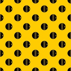 Black and white cricket ball pattern seamless vector repeat geometric yellow for any design