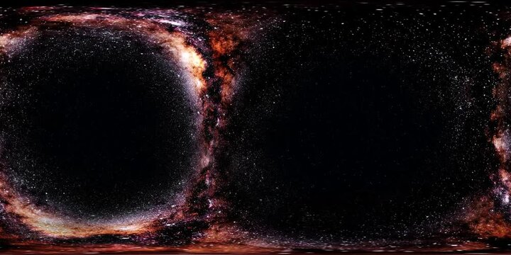 Milky Way stars in space virtual reality 360 degree video. Elements of this image furnished by NASA