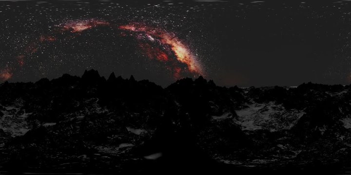 Milky Way stars at sunrise virtual reality 360 degree video