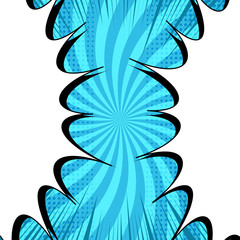 Comic abstract duel blue concept