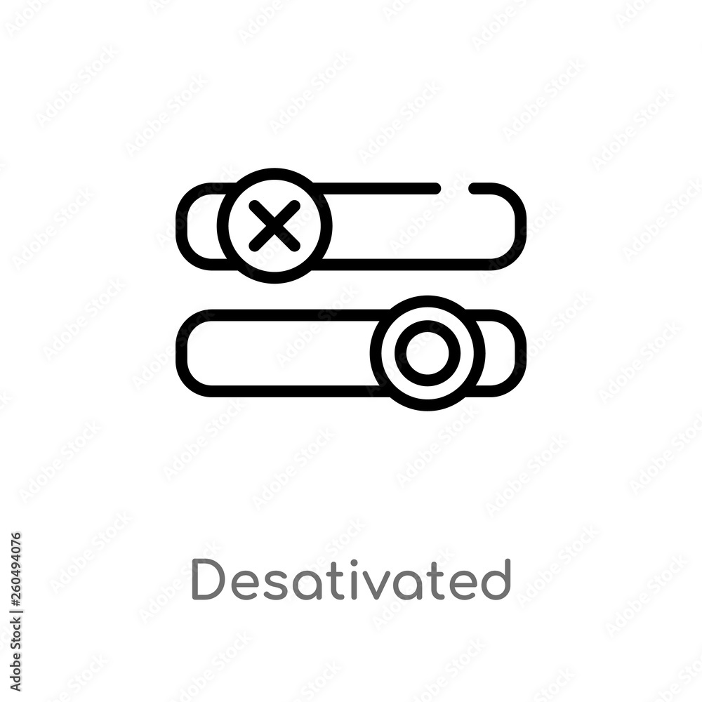 Poster outline desativated vector icon. isolated black simple line element illustration from user interface