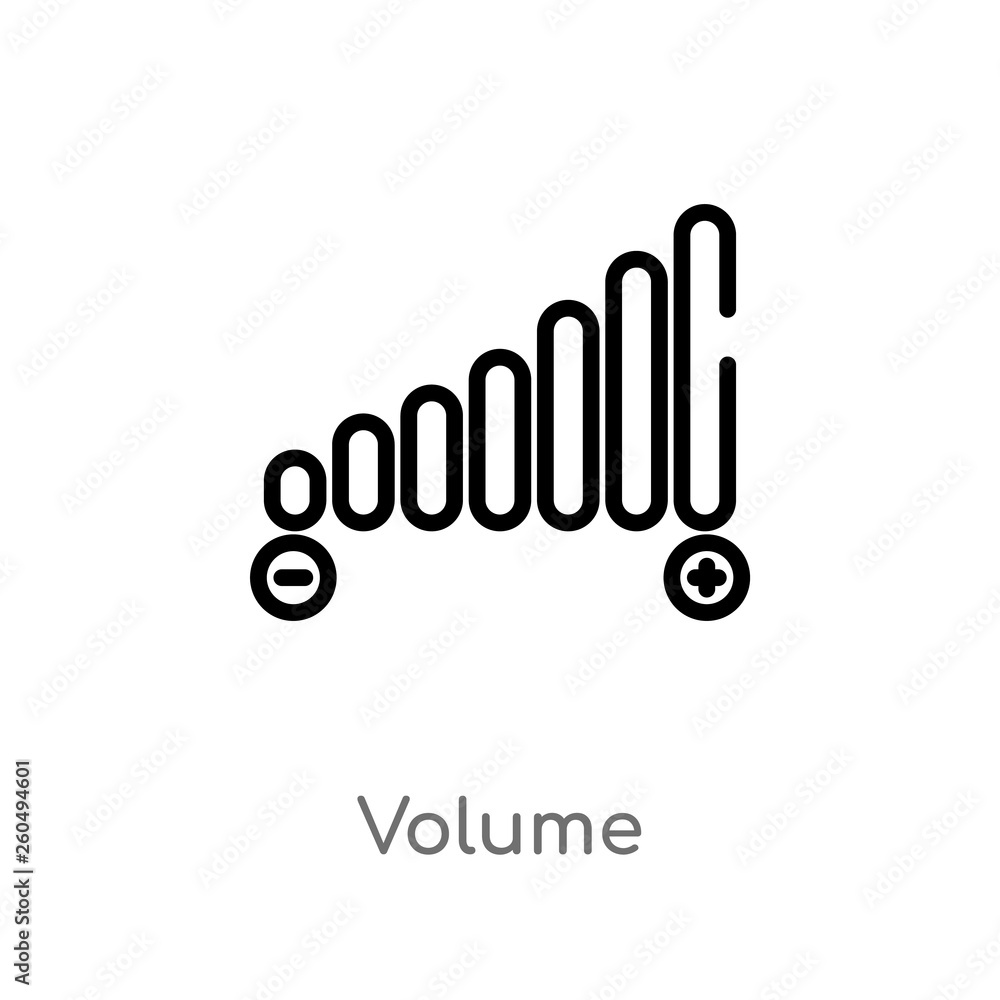Aufkleber outline volume vector icon. isolated black simple line element illustration from user interface conc