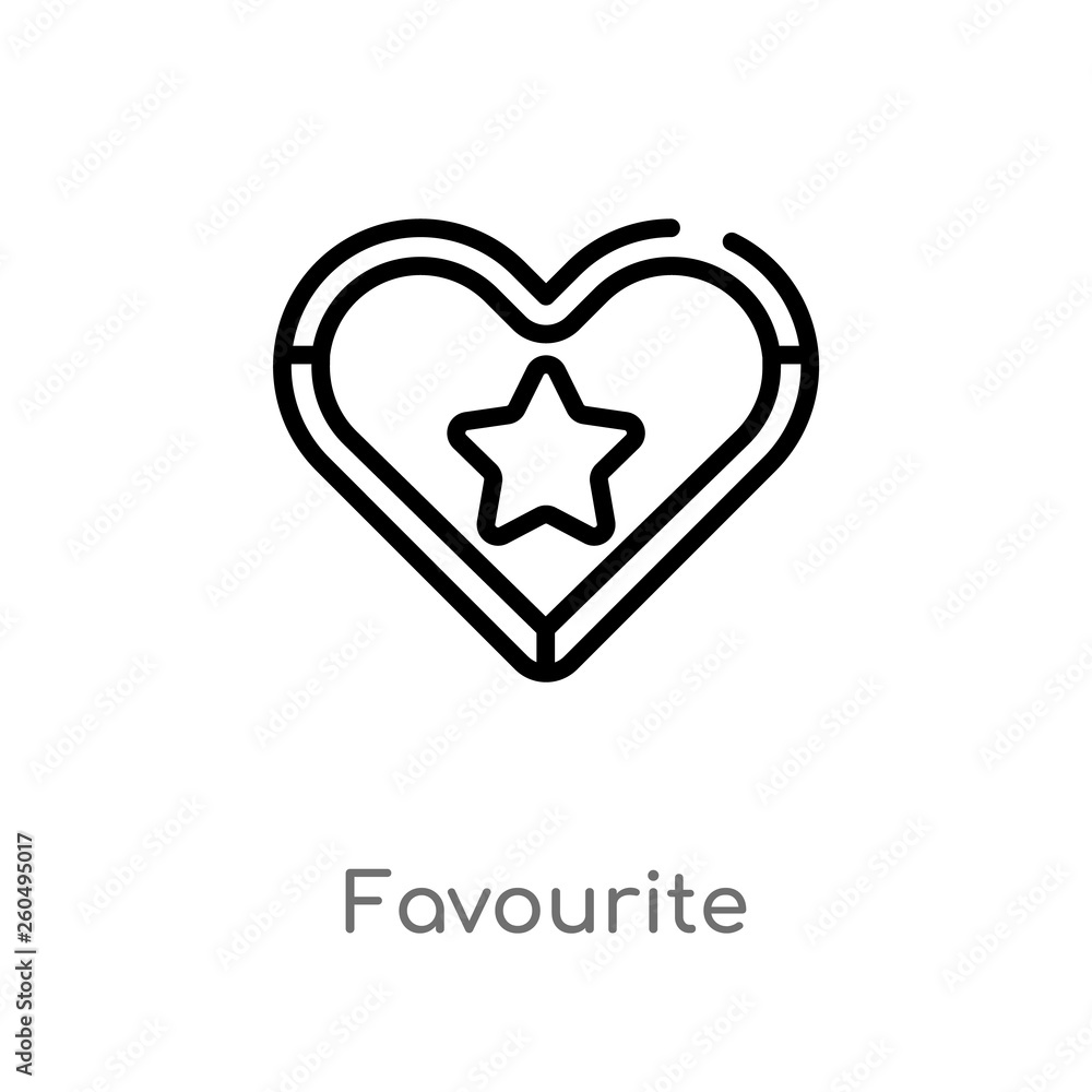 Poster outline favourite vector icon. isolated black simple line element illustration from web navigation c