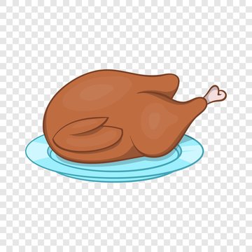 Thanksgiving turkey icon in cartoon style isolated on background for any web design 
