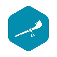 Retro smoking pipe icon in simple style isolated on white background. Cigarette symbol