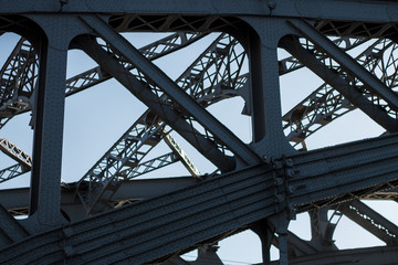 grey iron bridge