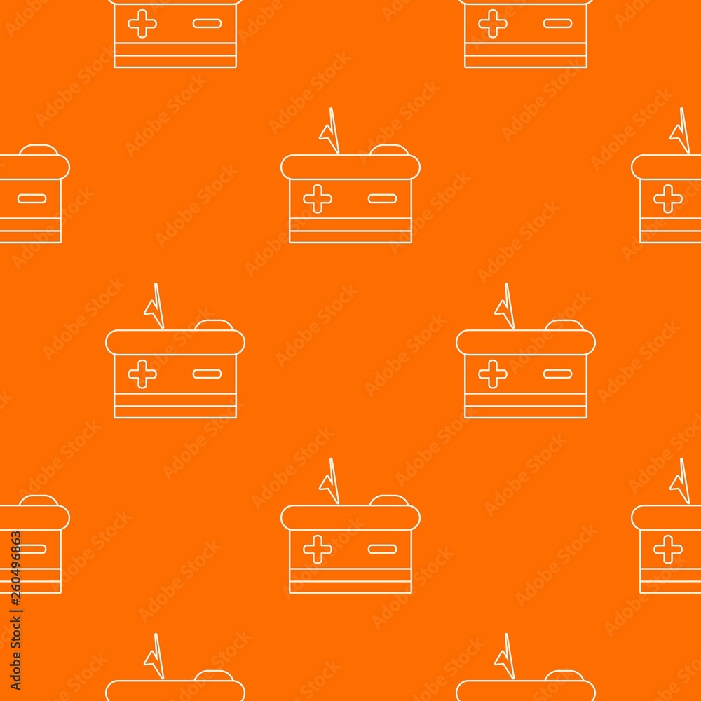 Poster battery pattern vector orange for any web design best