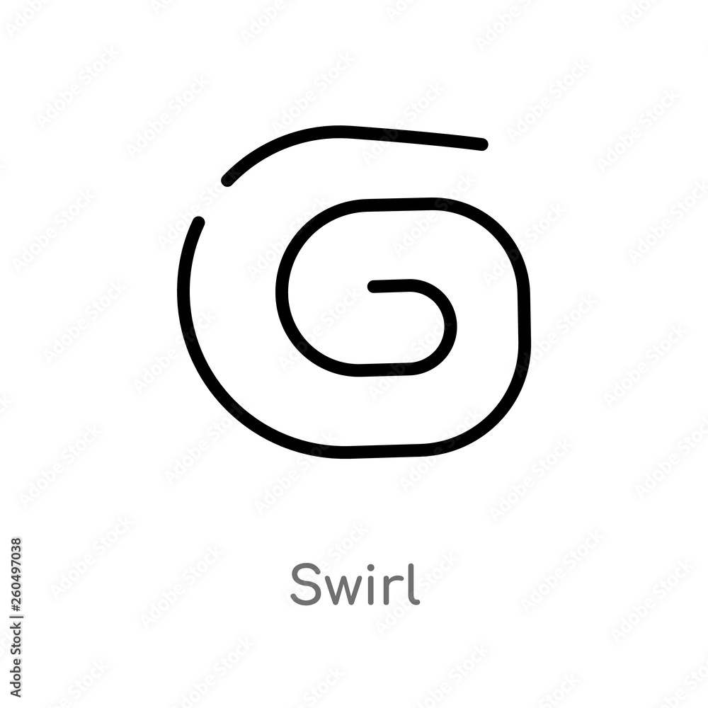 Aufkleber outline swirl vector icon. isolated black simple line element illustration from weather concept. edi