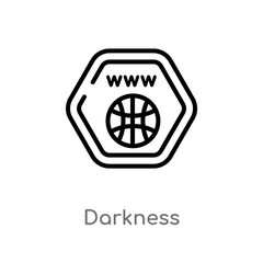 outline darkness vector icon. isolated black simple line element illustration from web concept. editable vector stroke darkness icon on white background