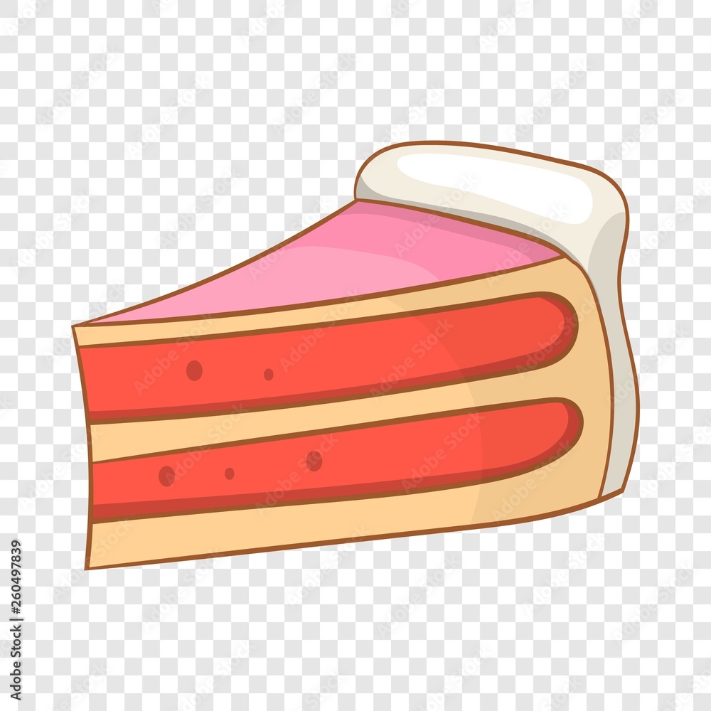 Poster pumpkin pie slice icon in cartoon style isolated on background for any web design