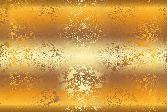 Golden abstract background in grunge style