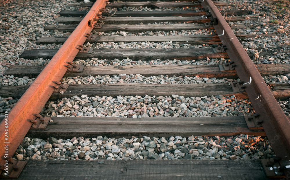 Wall mural railway, rails, sleepers