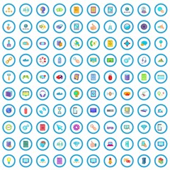 100 seo and web business icons set in cartoon style for any design vector illustration